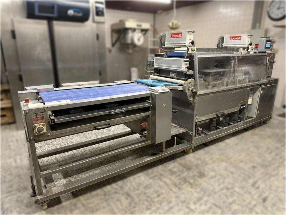 Bread roll production line, dough conveyor line, Lippelt Rustica Round 220 - Softrounder