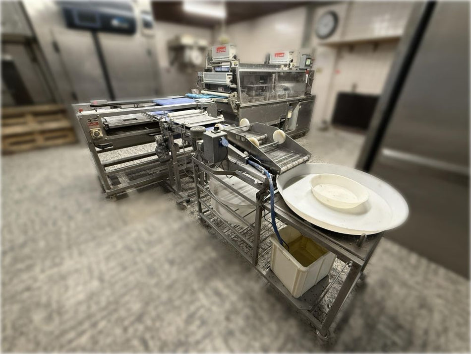 Bread roll production line, dough conveyor line, Lippelt Rustica Round 220 - Softrounder